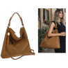 Torebka damska worek shopper pojemna miejska torba na ramię CC3151 Brązowa