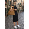 Torebka damska worek shopper pojemna miejska torba na ramię CC3151 Brązowa