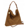 Torebka damska worek shopper pojemna miejska torba na ramię CC3151 Brązowa