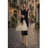 Torebka damska worek shopper pojemna elegancka torba na ramię CC3151 Beżowa