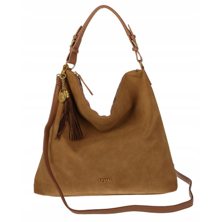 Torebka damska worek shopper pojemna miejska torba na ramię CC3151 Brązowa