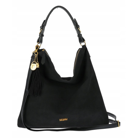 Torebka damska worek shopper pojemna elegancka torba na ramię CC3151 Czarna