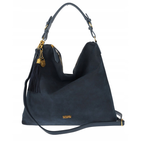 Torebka damska worek shopper pojemna miejska na ramię CC3151 Granatowa