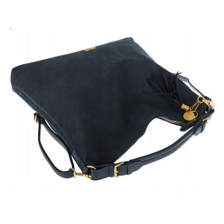 Torebka damska worek shopper pojemna miejska na ramię CC3151 Granatowa