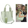 Torebka damska shopper worek pojemna boho na ramię frędzle MC669 Zielona