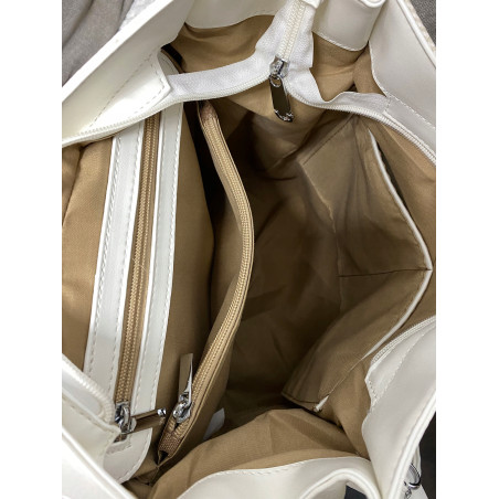 Torebka damska shopper worek pojemna boho na ramię frędzle MC669 Niebieska