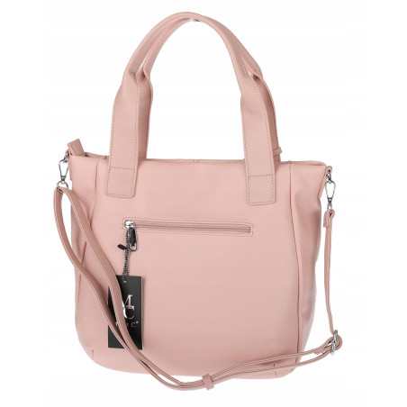 Torebka damska shopper worek pojemna boho na ramię frędzle MC669 Różowa