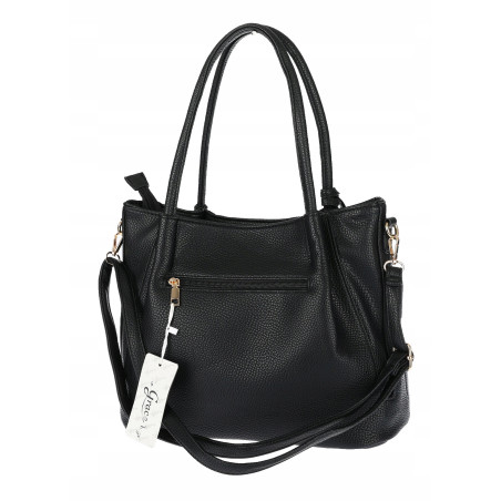 Torebka Damska Shopperka Pojemna Duża A4 Modna Torba kuferek LH6022 Czarna