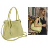 Torebka Damska Shopperka Pojemna Duża A4 Modna Torba kuferek LH6022 Zielona