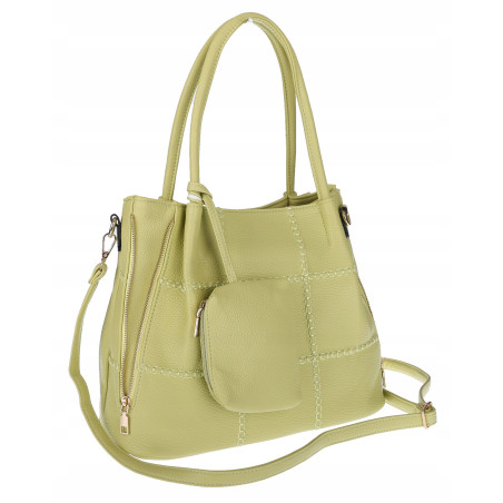 Torebka Damska Shopperka Pojemna Duża A4 Modna Torba kuferek LH6022 Zielona