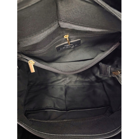 Torebka Damska Shopperka Pojemna Duża A4 Modna Torba kuferek LH6022 Czarna