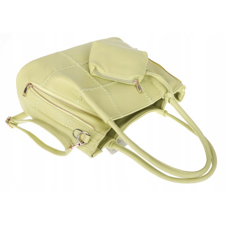 Torebka Damska Shopperka Pojemna Duża A4 Modna Torba kuferek LH6022 Zielona