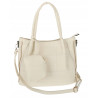 Torebka Damska Shopperka Pojemna Duża Modna Torba kuferek LH6022 Beżowa