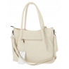 Torebka Damska Shopperka Pojemna Duża Modna Torba kuferek LH6022 Beżowa