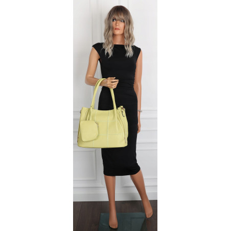 Torebka Damska Shopperka Pojemna Duża A4 Modna Torba kuferek LH6022 Zielona