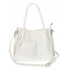 Torebka Damska Shopperka Pojemna Duża Modna Torba kuferek LH6022 Biała