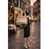 Torebka Damska Listonoszka Worek Shopper Modna Torba na Ramię CC6693 Beżowa