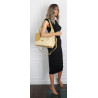 Torebka Damska Listonoszka Worek Shopper Modna Torba na Ramię CC6693 Żółta