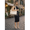 Torebka Damska Listonoszka Worek Shopper Modna Torba na Ramię CC6693 Beżowa