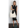 Torebka Damska Listonoszka Worek Shopper Modna Torba na Ramię CC6693 Beżowa