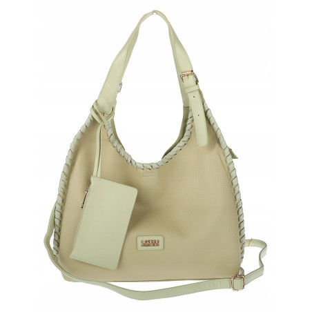 Torebka Damska Listonoszka Worek Shopper Torba na Ramię CC6693 Zielona
