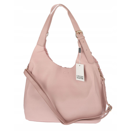 Torebka Damska Listonoszka Worek Shopper Modna Torba na Ramię CC6693 Różowa