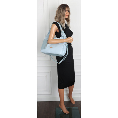 Torebka Damska Listonoszka Worek Shopper Torba na Ramię CC6693 Niebieska