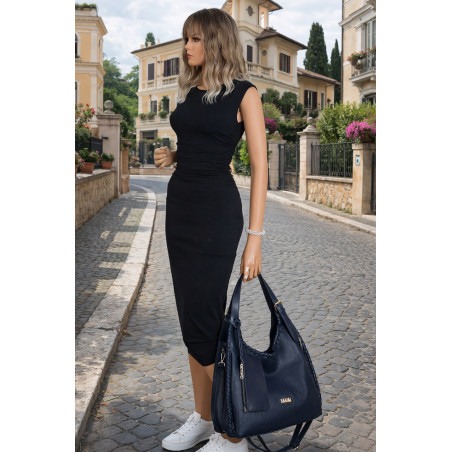 Torebka Damska Listonoszka Worek Shopper Torba na Ramię CC6693 Granatowa