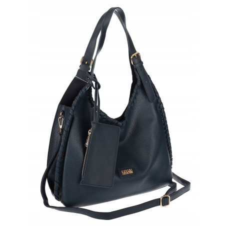 Torebka Damska Listonoszka Worek Shopper Torba na Ramię CC6693 Granatowa