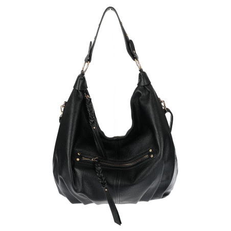 Torebka damska worek shopper A4 hobo pasek duża na ramię CC3501 Czarna
