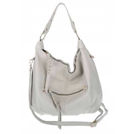 Torebka damska worek shopper A4 hobo pasek duża torba na ramię CC3501 Szara