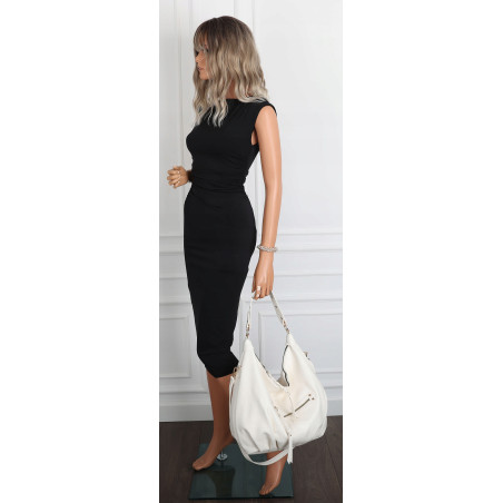 Torebka damska worek shopper A4 hobo pasek duża torba na ramię CC3501 Biała