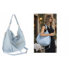 Torebka damska worek shopper A4 hobo pasek duża na ramię CC3501 Niebieska