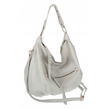 Torebka damska worek shopper A4 hobo pasek duża torba na ramię CC3501 Szara