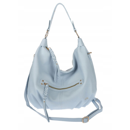 Torebka damska worek shopper A4 hobo pasek duża na ramię CC3501 Niebieska