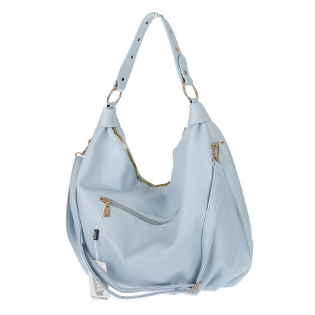 Torebka damska worek shopper A4 hobo pasek duża na ramię CC3501 Niebieska