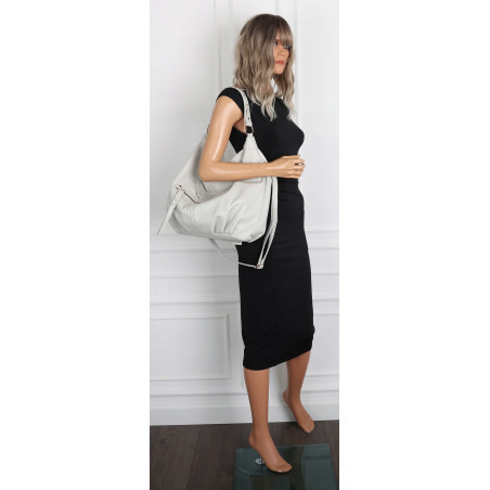 Torebka damska worek shopper A4 hobo pasek duża torba na ramię CC3501 Szara