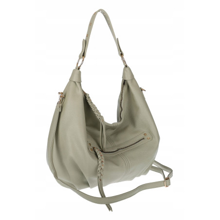 Torebka damska worek shopper A4 hobo pasek duża na ramię CC3501 Zielona