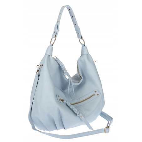 Torebka damska worek shopper A4 hobo pasek duża na ramię CC3501 Niebieska