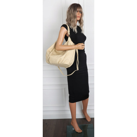 Torebka damska worek shopper A4 hobo pasek duża torba na ramię CC3501 Żółta