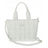 Torebka damska shopper A4 pleciona elegancka na ramię pasek CH3358 Szara