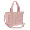 Torebka damska shopper A4 pleciona elegancka na ramię pasek CH3358 Różowa