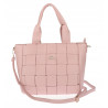 Torebka damska shopper A4 pleciona elegancka na ramię pasek CH3358 Różowa