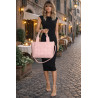 Torebka damska shopper A4 pleciona elegancka na ramię pasek CH3358 Różowa