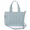 Torebka damska shopper A4 pleciona elegancka na ramię duża CH3358 Niebieska