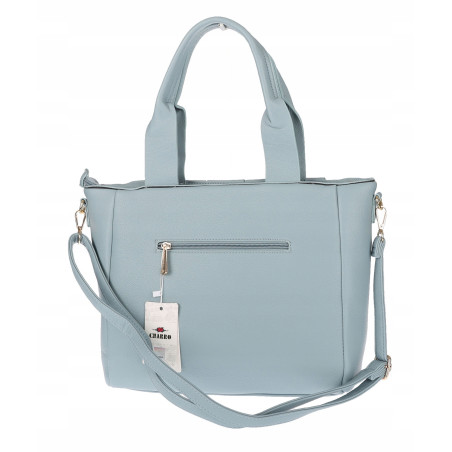 Torebka damska shopper A4 pleciona elegancka na ramię duża CH3358 Niebieska