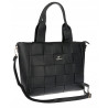 Torebka damska shopper A4 pleciona elegancka na ramię pasek CH3358 Czarna