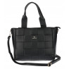 Torebka damska shopper A4 pleciona elegancka na ramię pasek CH3358 Czarna