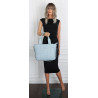 Torebka damska shopper A4 pleciona elegancka na ramię duża CH3358 Niebieska