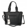 Torebka damska shopper A4 pleciona elegancka na ramię pasek CH3358 Czarna